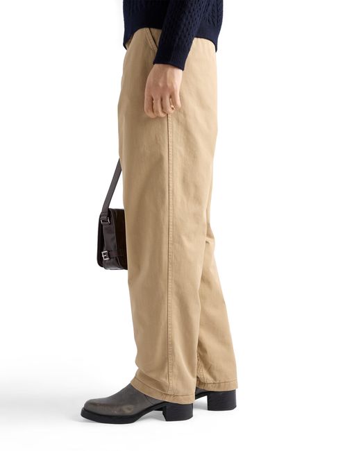Pantalones Con Logo Triangular Prada de hombre de color Natural