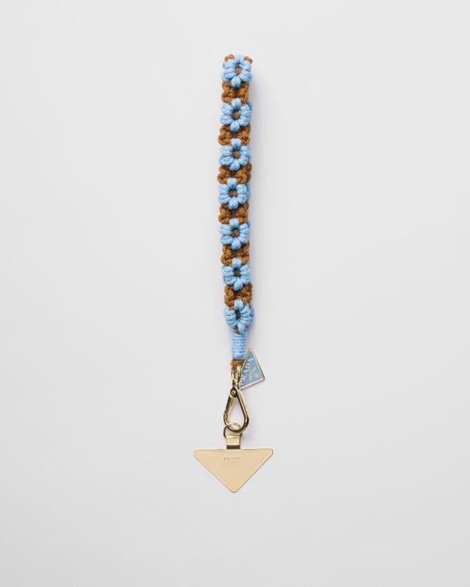 Prada White Crochet Smartphone Wristlet