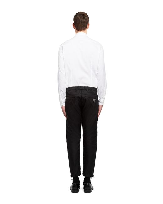 Prada Black Re-Nylon Trousers for men