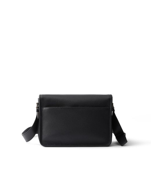 Prada Black Leather Shoulder Bag for men