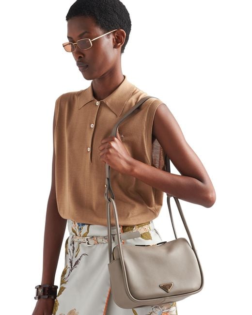 Borsa A Mano Darling di Prada in Natural