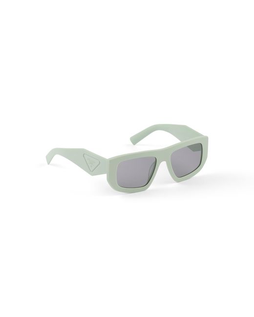 Gafas De Sol Con Logo Triangular, Mujer Prada de color Gray