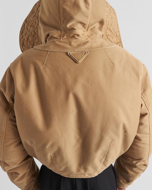 Prada Natural Cotton Bomber Jacket for men