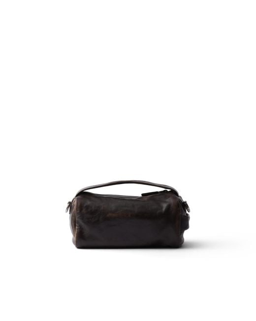 Prada Brown Nappa Leather Shoulder Bag for men