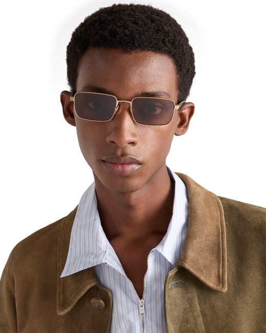 Prada White Sunglasses With Logo for men