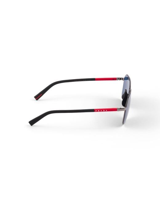 Prada Blue Linea Rossa Sunglasses for men