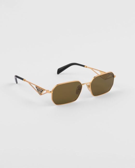 Prada Brown Sunglasses With Triangle Logo