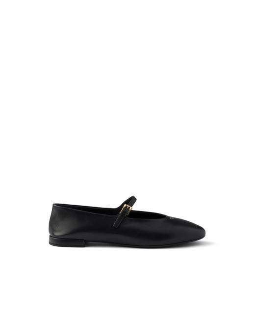 Prada White Leather Ballerinas