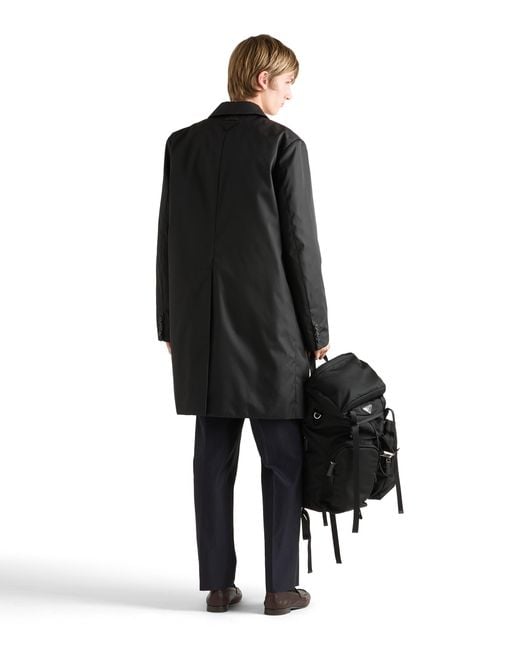 Prada Black Re-Nylon Coat for men