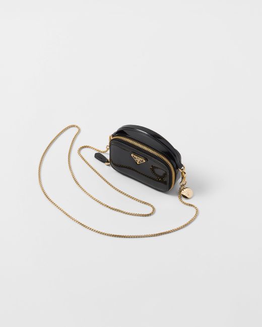 Prada White Patent Leather Mini-pouch
