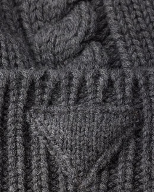 Prada Gray Wool Beanie