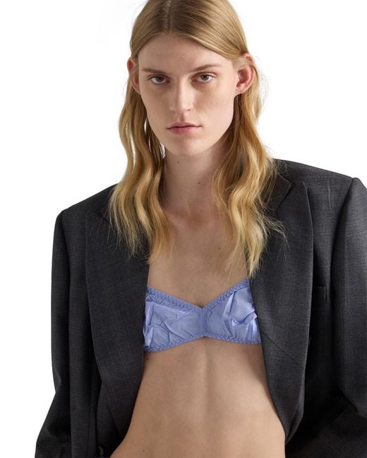 Prada Blue Taffeta Bra