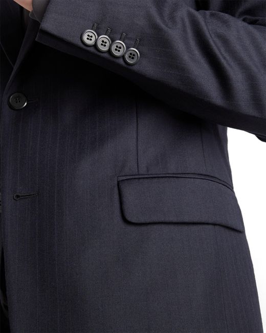 Prada Blue Single-Breasted Cashmere And Wool Suit for men