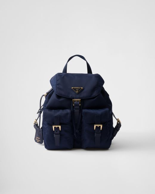 Prada Blue Re-Edition 1978 Kleiner Rucksack Aus Re-Nylon