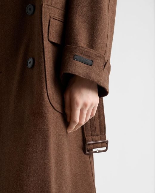 Soprabito Doppiopetto di Prada in Brown da Uomo