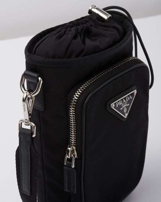 Prada Black Re-Nylon Smartphone Case for men