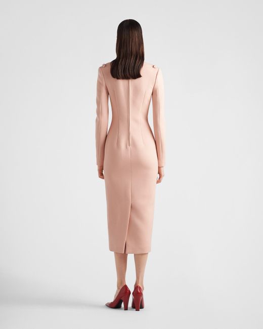 Prada Pink Stretch Natté Dress