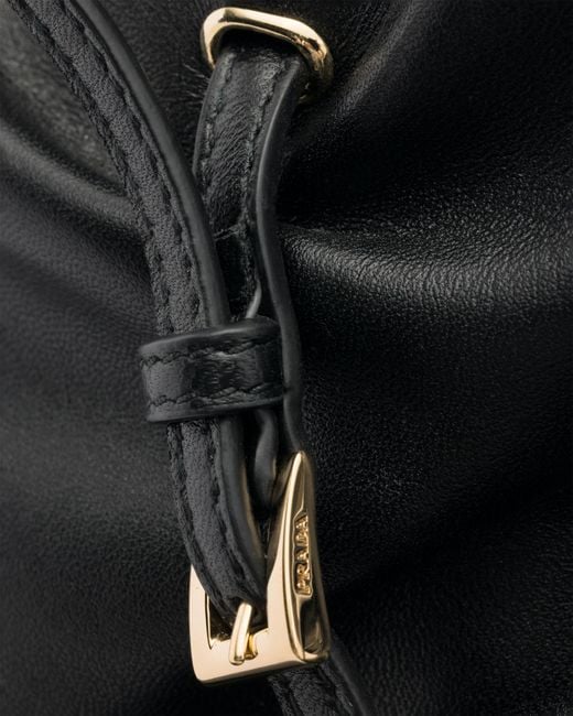 Prada Black Dada Large Nappa Leather Tote Bag