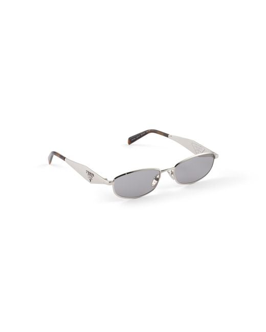 Prada White Sunglasses With Logo
