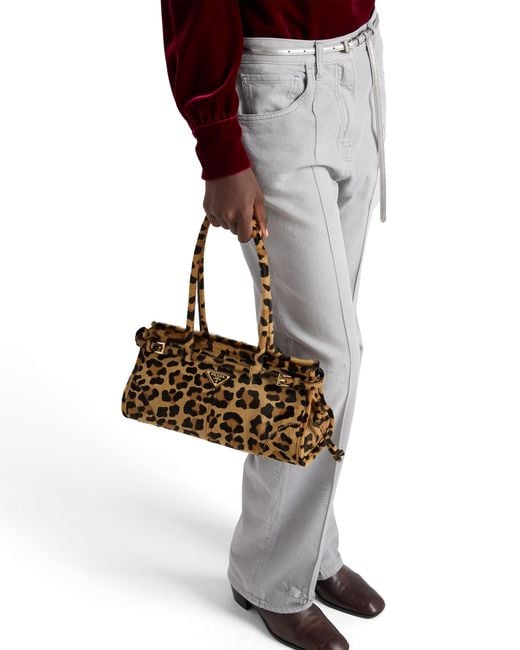 Prada Multicolor Bonnie Medium Printed Leather Handbag