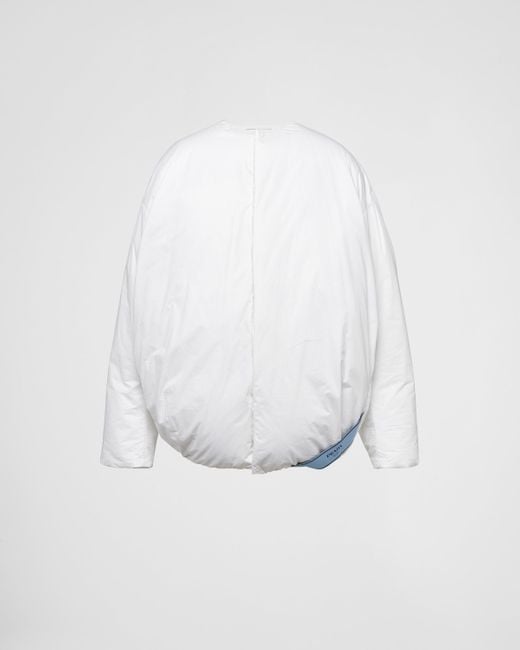 Prada White Medium-Weight Cotton Down Jacket for men