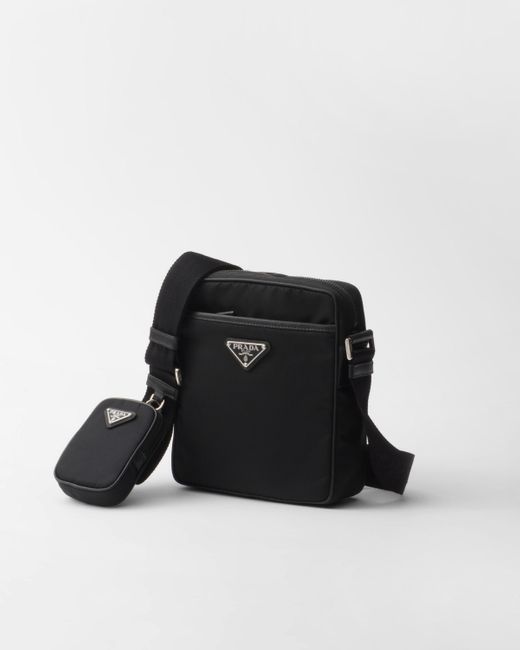 Prada Black Re-nylon And Saffiano Shoulder Bag for men