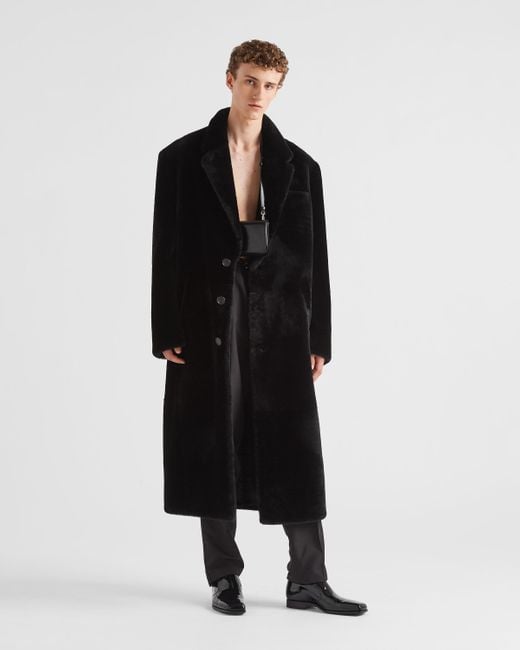 Prada Black Shearling Coat for men