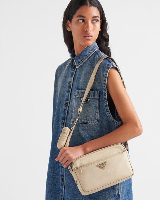 Prada Re-nylon Shoulder Bag in Blue | Lyst