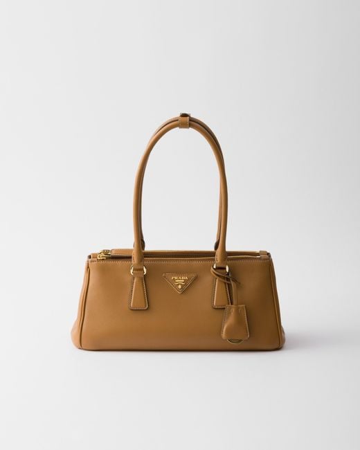 Prada White Galleria Medium Leather Bag