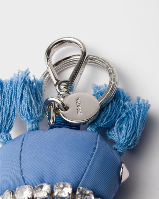 Prada Blue Re-Nylon Keychain Charm