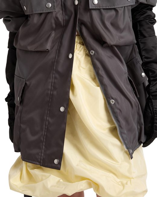 Prada Natural Technical Taffeta Skirt