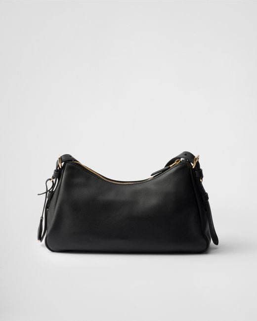 Prada Black Mittelgroße Aimée Schultertasche Aus Leder, Damen