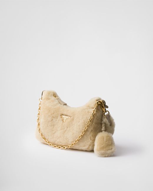Mini Borsa Re-Edition di Prada in Natural