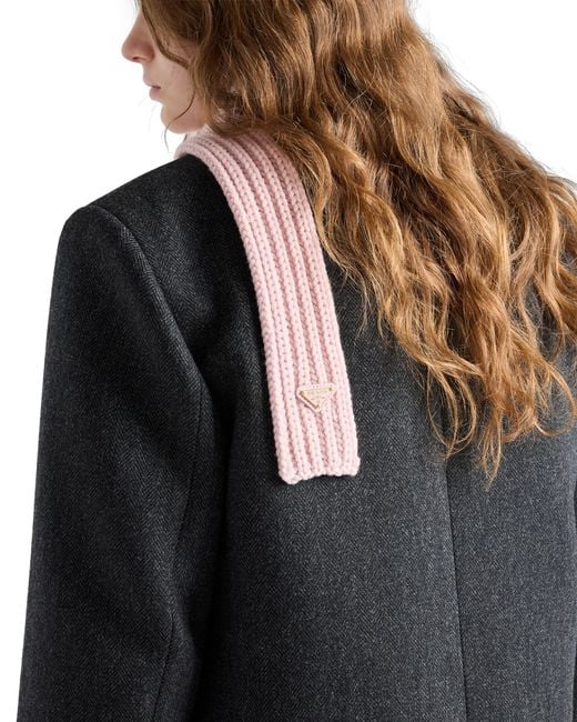 Prada White Wool Scarf