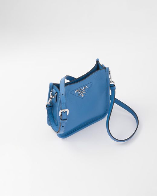 Prada Blue Leather Mini Shoulder Bag