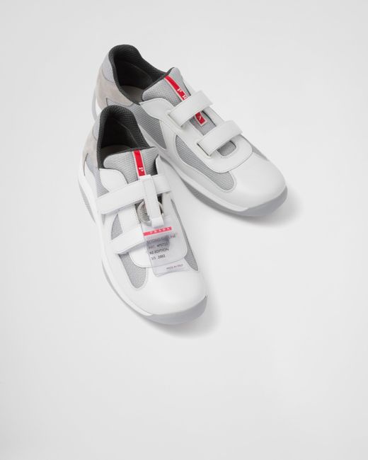 Sneakers America's Cup Original Con Strap di Prada in White da Uomo