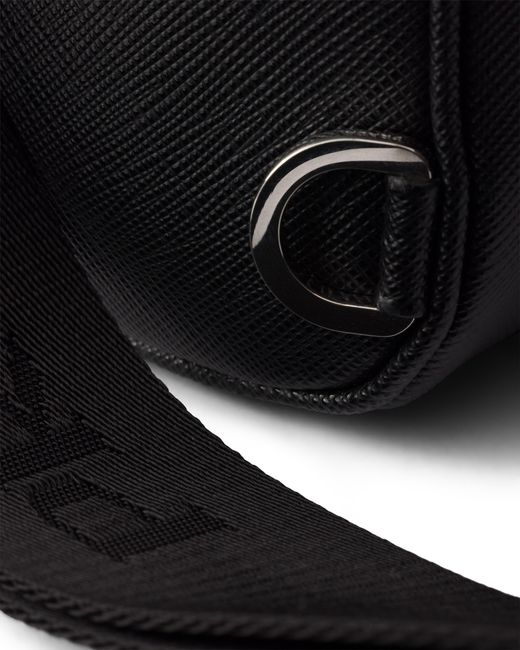 Prada Black Saffiano Leather Mini One-Shoulder Backpack for men