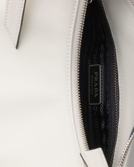 Borsa Fold Medium di Prada in White