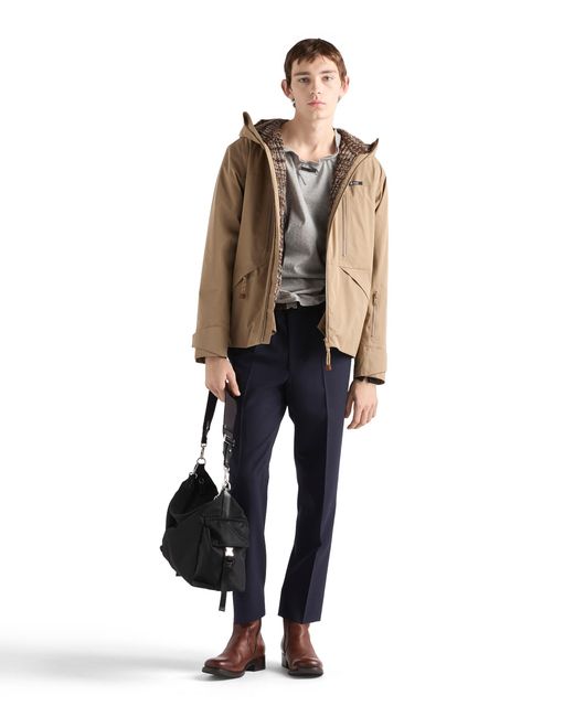 Prada Blue Wool Pants for men