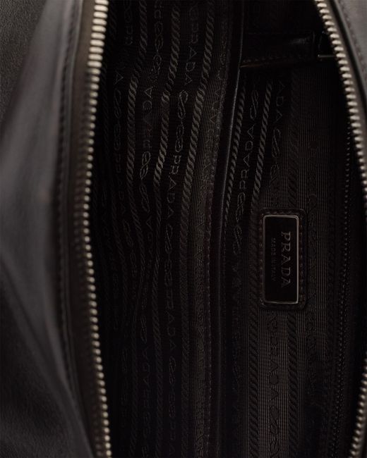 Prada Black Distressed Nappa Leather Backpack for men