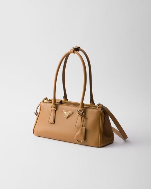 Prada White Galleria Medium Leather Bag