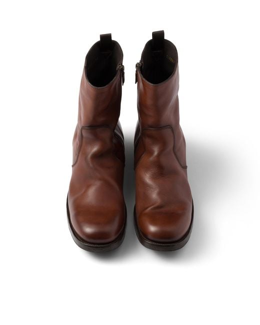 Stivaletti di Prada in Brown da Uomo
