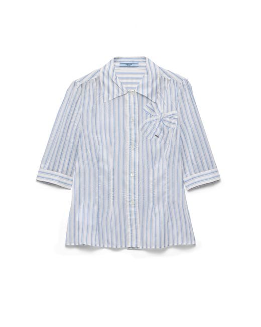 Prada White Striped Shirt