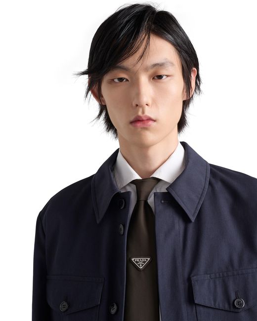 Prada White Re-Nylon Tie for men