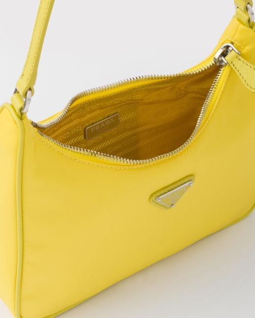 Prada Yellow Re-Edition 2005 Re-Nylon And Saffiano Mini Bag