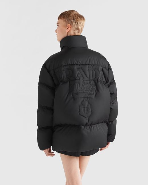 Prada Black Oversized Re-nylon Down Jacket