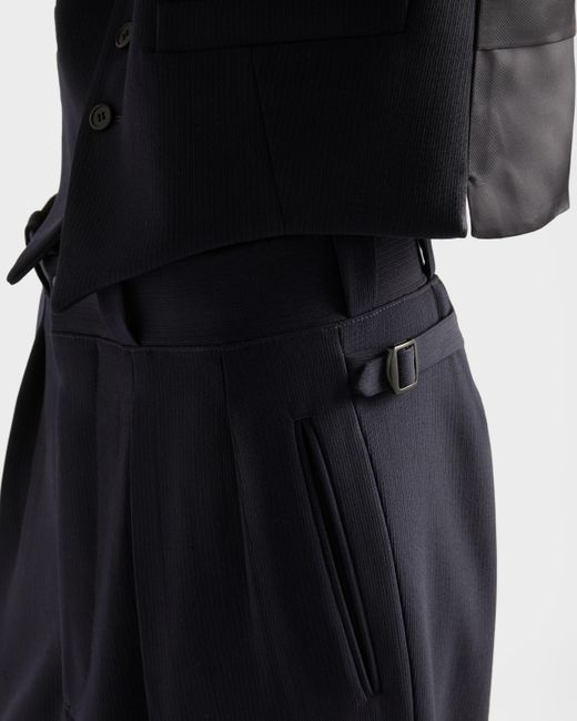 Pantalon En Laine Prada pour homme en coloris Blue