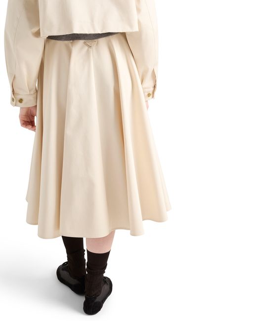 Prada Natural Chino Midi-Skirt