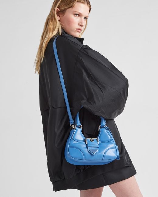 Prada Blue Moon Padded Nappa-Leather Bag