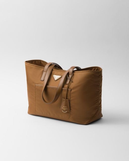 Cabas Re-Edition 1978 En Re-Nylon Et Cuir Saffiano Prada en coloris Brown